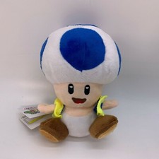 New Super Mario Bros. Blue Toad Plush Doll Soft Toy Teddy 6.5"