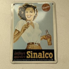 Sinalco "immer wieder", Werbe-Blechschild, Reklame-Blechschild, ca. 11x8