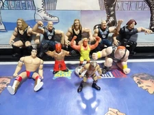 LOT OF 10 - WWF HASBRO WCW MATTLE Vintage Wrestling Figures UK WWE WCW LJN 14