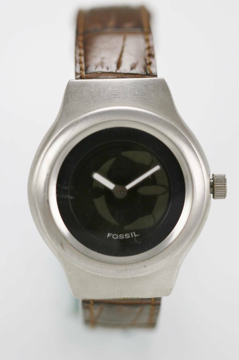 FOSSIL BIG TIC ピンクレザー フォッシル A426 Fossil Watch Women Big Tic Silver Stainless Water Resist 50m