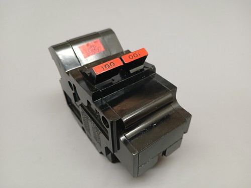 Federal Pacific 100A FPE NB2100 Stab-Lok Main Breaker 100 Amp Chipped Plastic