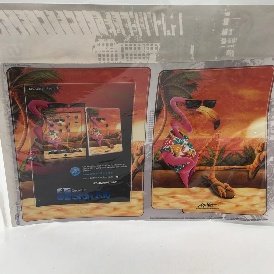 DecalGirl Skin Kit - Apple iPad 2 Pink Flamingo Protective SKIN & WALLPAPER - Image 2 of 4