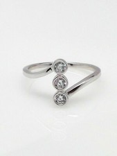 2.0 Ct Round Cut Diamond Simulated Three Stone Ring For Gift 925 Sterling Silver