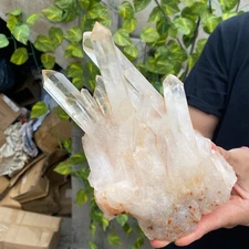 2LB Natural White Clear Quartz Crystal Cluster Raw Healing Specimen