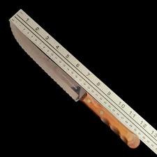 Vintage Sears Vanadium Stainless Serrated Blade Wooden Handle Bread Knife