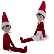Worlds Smallest Elf on The Shelf Bundle Set of 2 Boy and Girl Light Tone - 4 ...