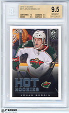 Jonas Brodin RC BGS 9.5: 2013-14 Score Rookie Card Gem Mint Plus #611 POP 3