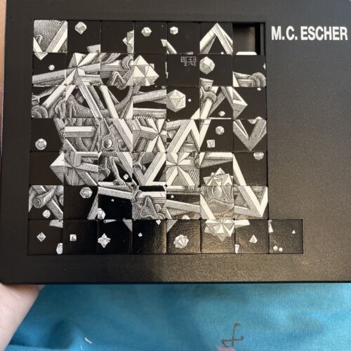 MC Escher Sliding Tile Puzzle - Stars 1948 - Finger Puzzle - Made By Pussycat - Picture 1 of 7