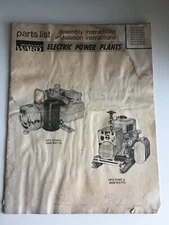 Montgomery Wards HPG-27341A HPG-27347A Electric Power Plants Parts List Instruct