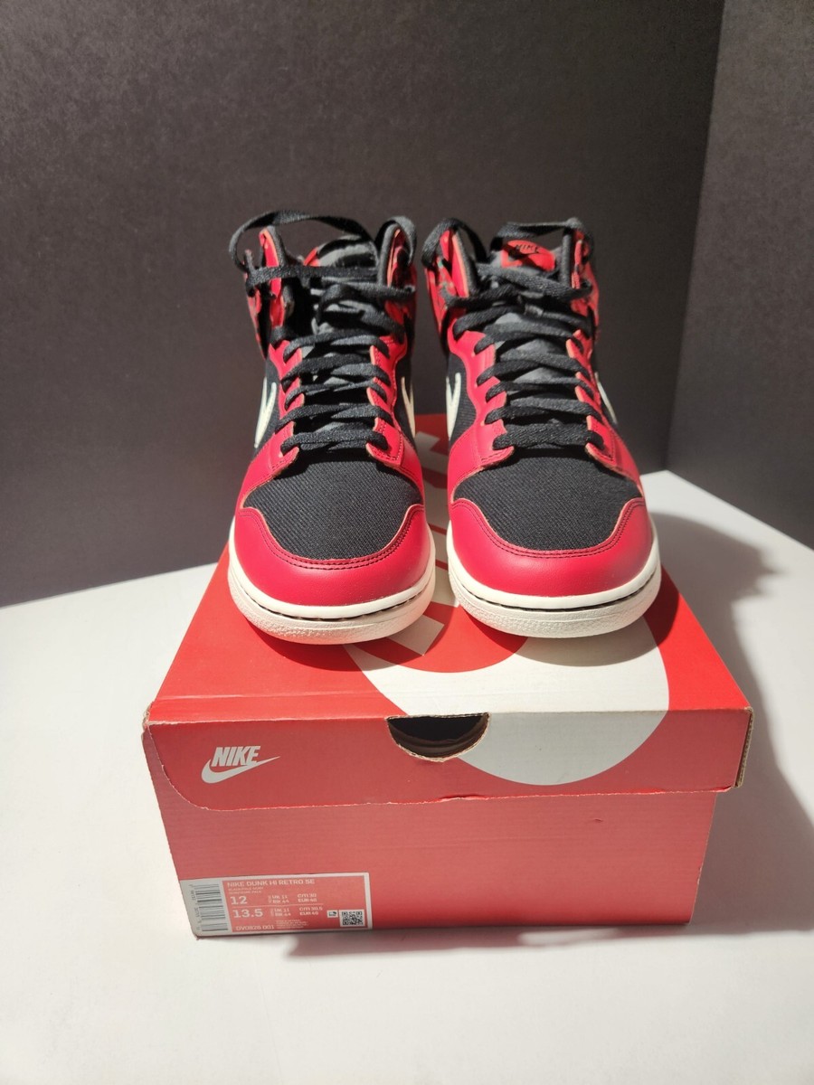 Nike Dunk High Retro SE Tartan Plaid Men's Size 12 Dunk Xmas