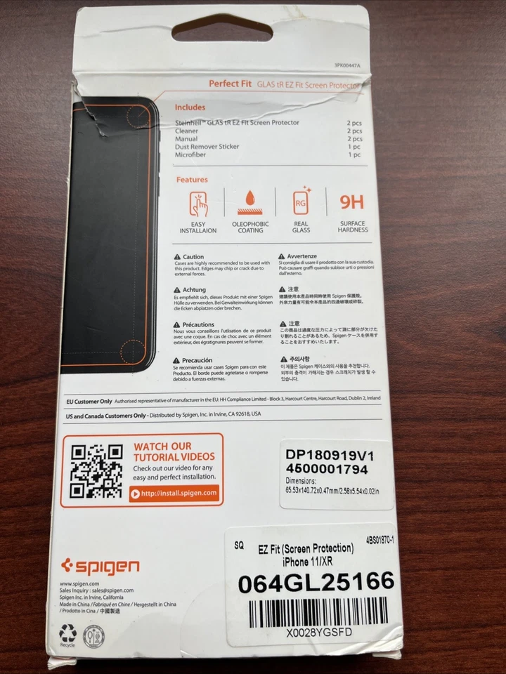 2件装Spigen GlastR EZ Fit钢化玻璃屏幕保护膜适用于iPhone 8 Plus — 第 4/4 张图片