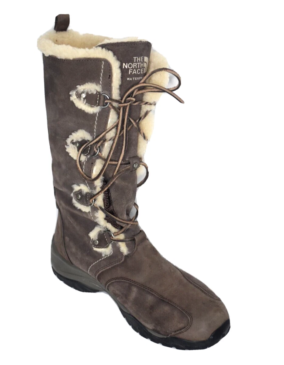 The North Face Womens 10 Abby II Tall Sheepskin Winter Waterproof