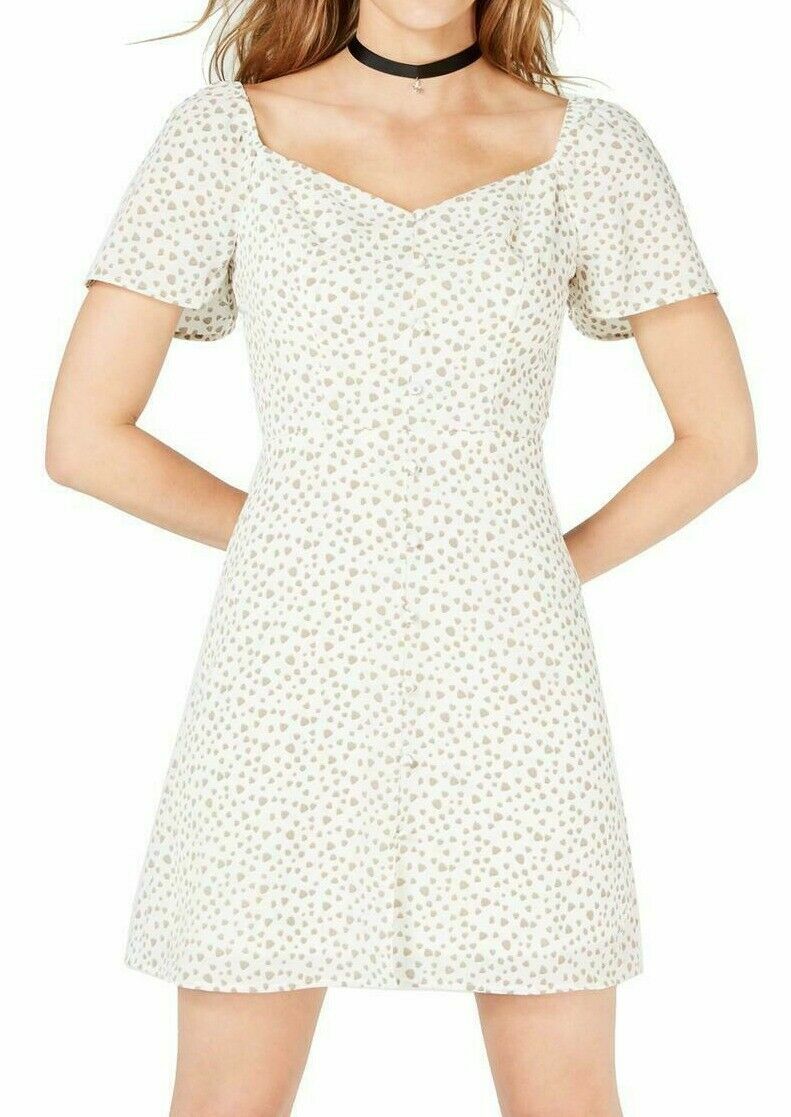 button down crepe mini dress Aria Crepe Camille Button Thru Mini Dress in Black XS