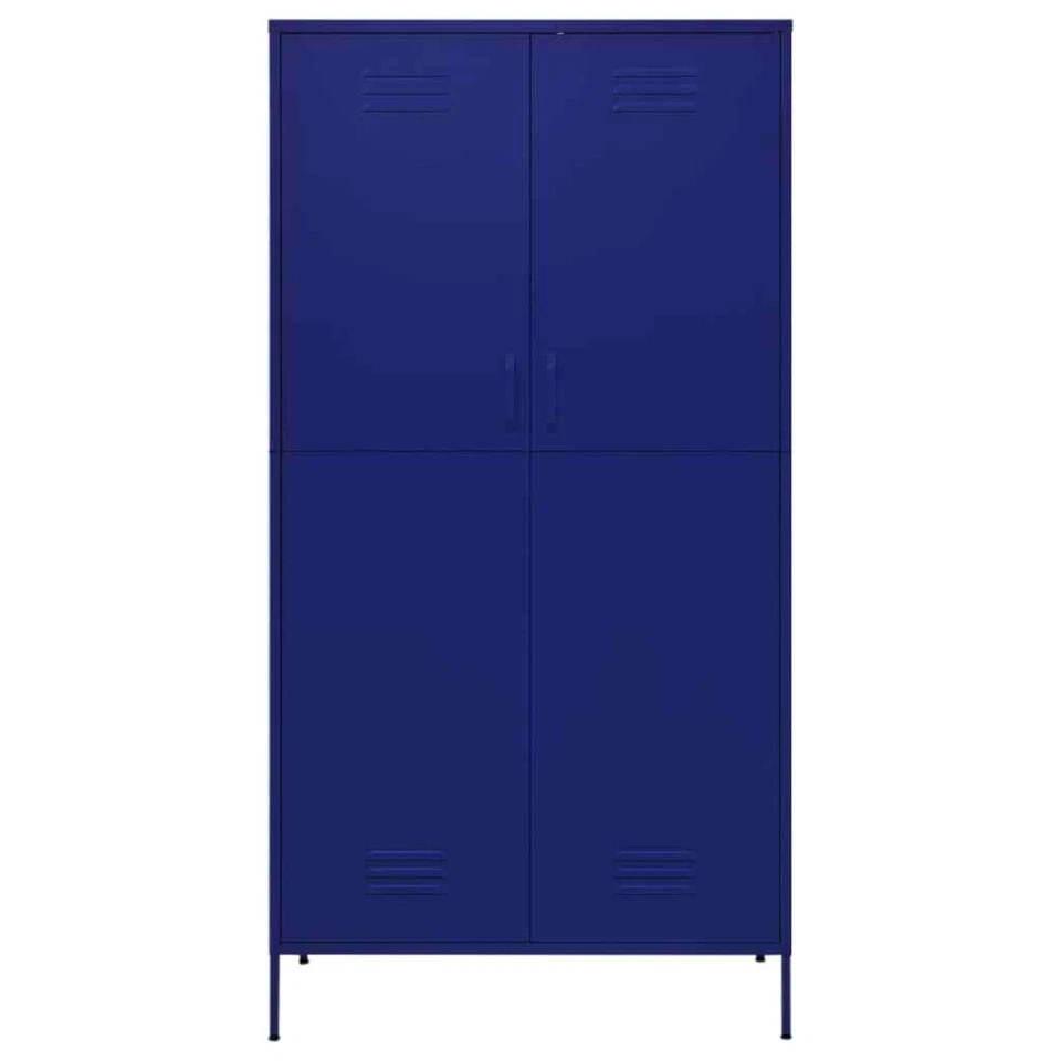 Armadio Blu Marino 90x50x180 cm in Acciaio - vidaXL - Immagine 4 di 4