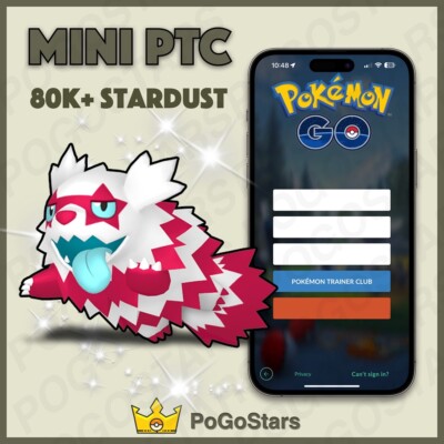 Pokémon PTC Go - Shiny Zapdos - 80K Stardust✨Special Background