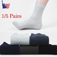 5Pcs Men Women Breathable Anti Sweat Heavy Duty Cotton / Bamboo Work Boot Sock L