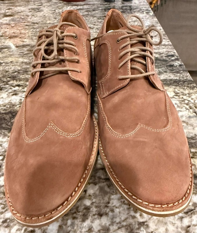 Johnston Murphy J&M 1850 Mens Wingtip Brown Suede Shoes Size 10 MSRP $179