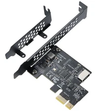 PCI-E 1X to USB 3.2 Gen1 5Gbps Type-E A-Key Expansion Card for Desktop PC