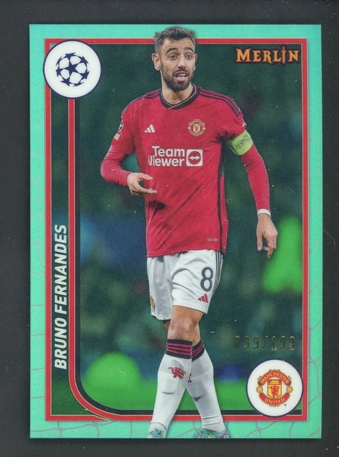2023 Topps Merlin UEFA UCC Bruno Fernandes Aqua 99/199