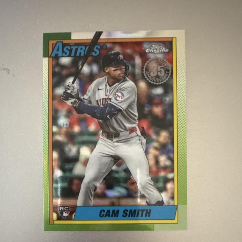 2025 Topps Chrome Update Cam Smith Rookie 35th Anniversary #90CU-15 Astros