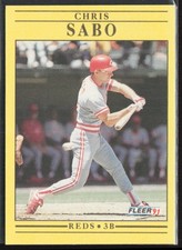1991 Fleer Chris Sabo Cincinnati Reds #80