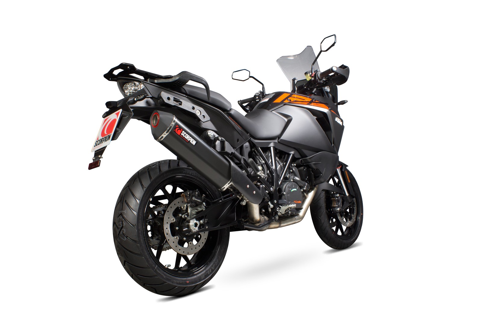 KTM 1290 Adventure 15-20 Scorpion Exhaust Serket Black Ceramic Slip-on RKT86BCER