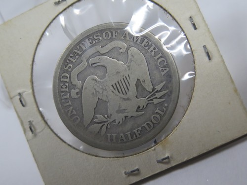 Moneda de plata vintage de medio dólar libertad sentada de 1875 Estate - Imagen 2 de 4
