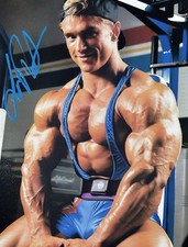 LEE PRIEST SIGNED 11X14 PHOTO IFBB BODYBUILDER THE BAD GUY RACC TRUSTED H