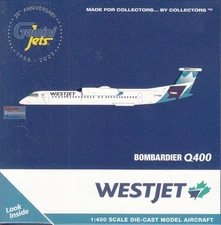 GEMGJ2272 1:400 Gemini Jets WestJet Dash 8 Q400 Reg #C-FOEN