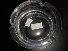 Vintage Round 4 Slot Ashtray Ash Tray - Clear Glass 4.5 inch AUCT#10560