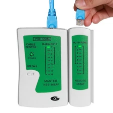Professional Network Cable Tester – Fast & Reliable White + Green 