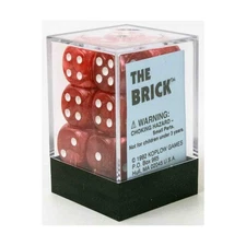 Koplow Opaque Dice Brick - d6 Marbleized Red w/White (12) NM