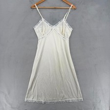 Vintage Camelot Slip Dress Womens 32 Babydoll Bridal Lace Lingerie Made in USA