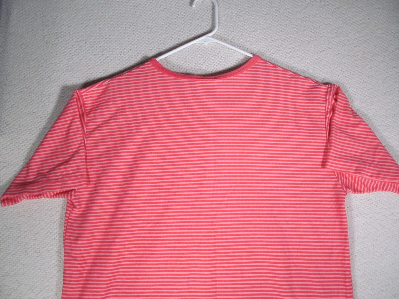 Bobbie Brooks Women Shirt Large  Stripe Flower Short Sleeve thumbnail 3