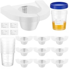 Relaxweex 30 Pcs Urine Collection Hats for Toilet Sets Including 10 Urine Col...