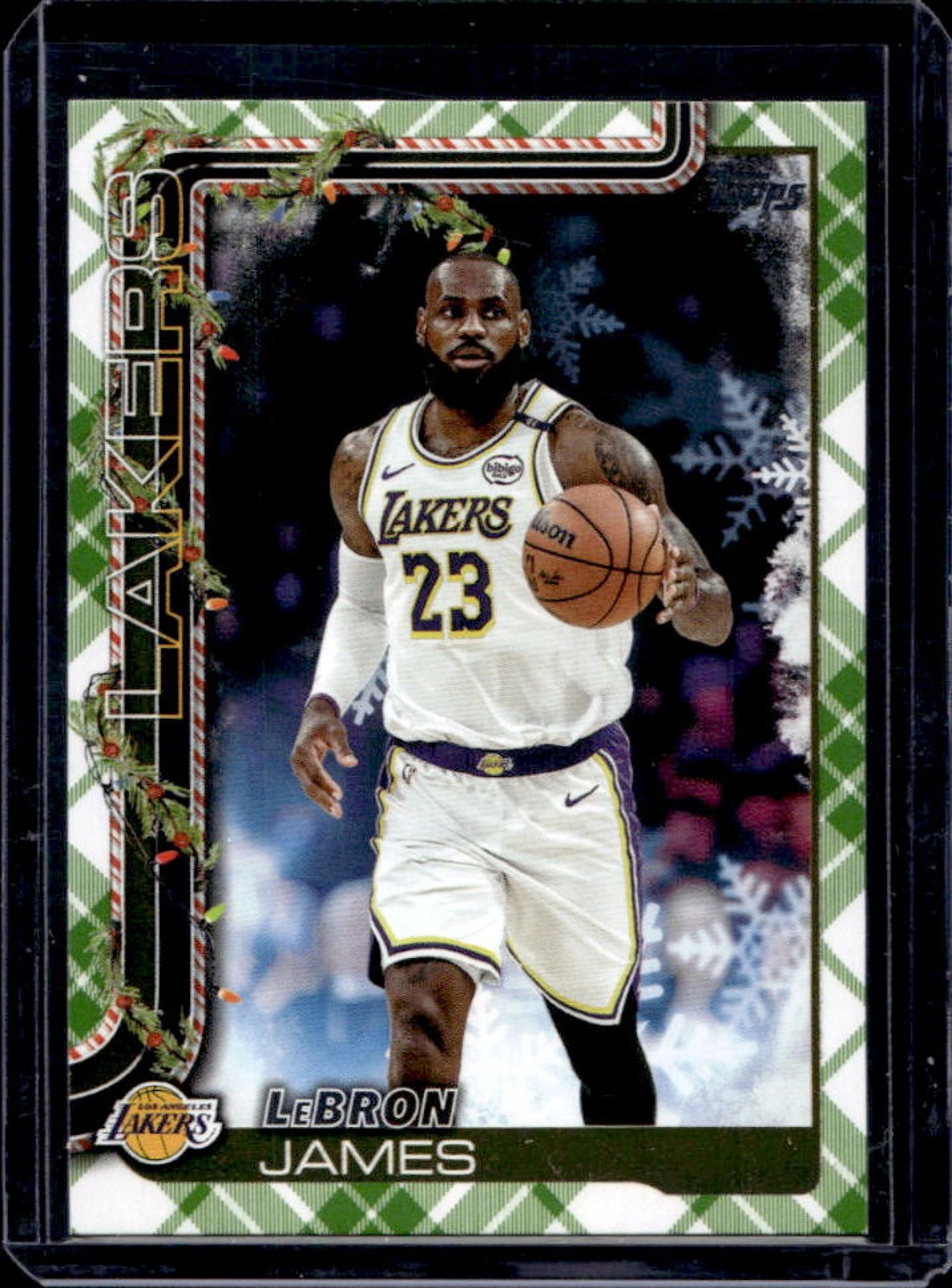 2025-26 Topps Holiday LeBron James Plaid #H119 Lakers
