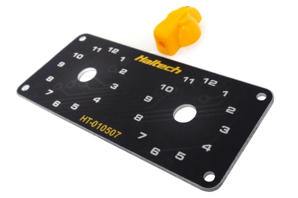 Haltech Dual Switch Panel Kit w/Yellow Knob - Image 2 of 4