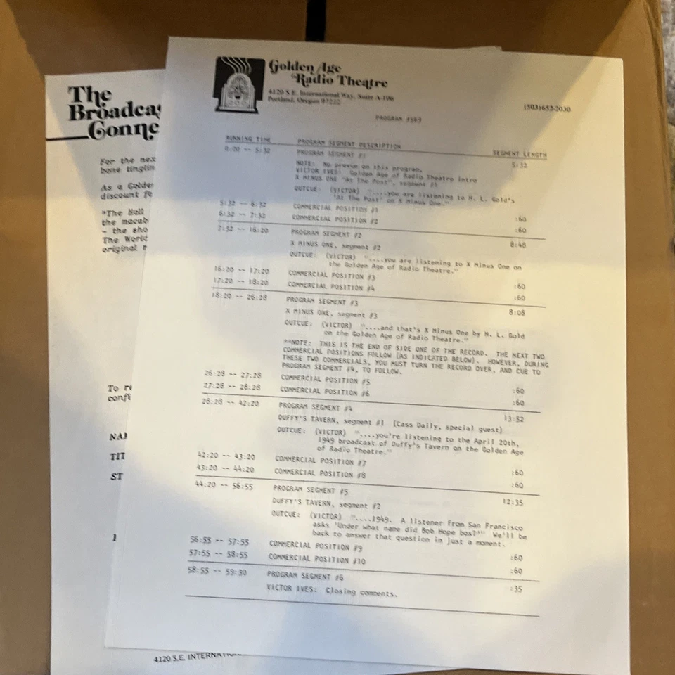 GOLDEN AGE OF RADIO THEATRE VINYL RECORDS - Program 531 Through 570 Foto 3 de 4