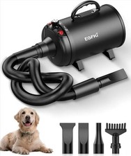 Dog Dryer-5.2HP/ 3800 W Pet Grooming High Velocity Force Blower with 4 Nozzle...