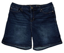 Seven7 Weekend Jean Shorts Womens 12 Stretch 6.5" Inseam Dark Blue