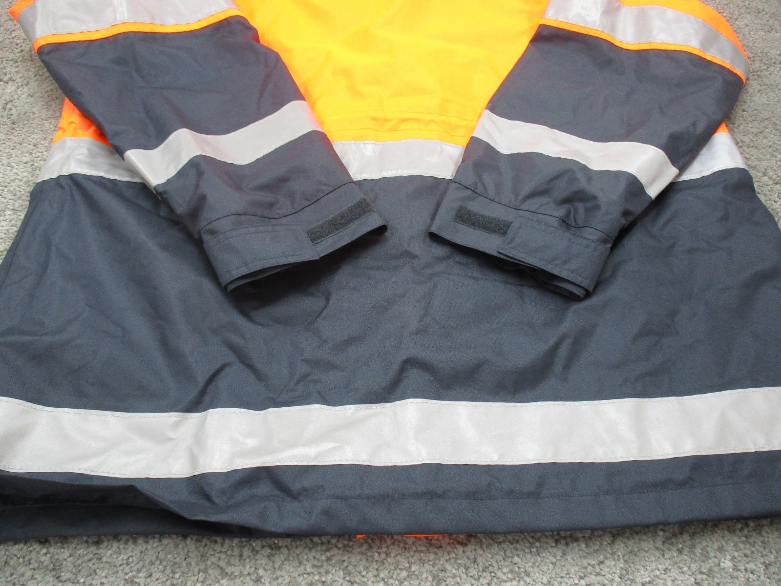 Bisley Tradie Jacket Large Long Sleeve Orange Blue Wet Weather Wear Zip Up - product detail image 16