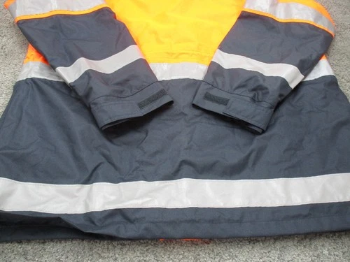 Bisley Tradie Jacket Large Long Sleeve Orange Blue Wet Weather Wear Zip Up image 16