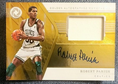 ROBERT PARISH 2018-19 Panini Opulence Golden Autographed Memorabilia Patch 40/79