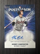 KERRY CARPENTER 2025 TOPPS POSTSEASON PERFORMANCE AUTO #PPA-KC 27/50 TIGERS