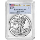2023-W Proof $1 American Silver Eagle PCGS PR70DCAM FDOI Flag Label