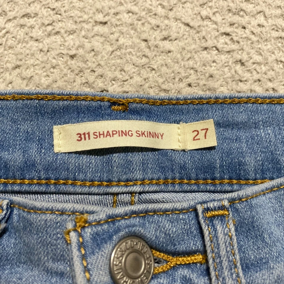 Levi's 311 Womens Jeans sz 27 Blue Denim Shaping Skinny Medium Wash Mid Rise - Image 4 of 4