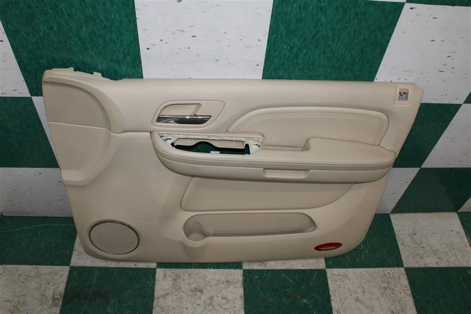 07' ESCALADE Tan Leather RH RF Right Front Interior Door Trim Panel Passenger OE Foto 4 de 4