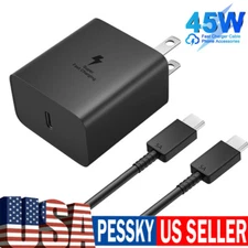 45W Super Fast Charger Adapter PD Cable For Samsung Galaxy S24 Ultra S23 S22 S21