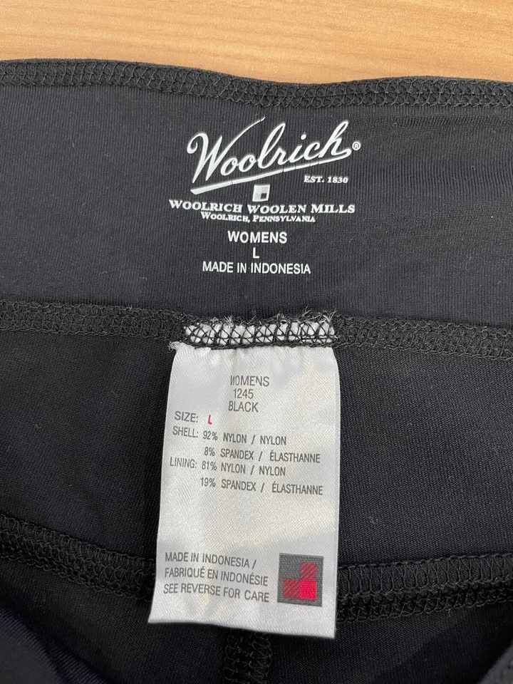 Leggings capri Woolrich para mujer negros lunares de pierna recta talla L nuevos con etiquetas Foto 4 de 4