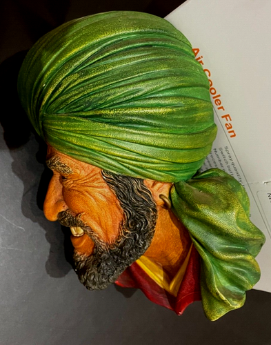 Bossons PUNJABI Chalkware Head Wall Decor Ornament 1964 Congleton England - Picture 3 of 7